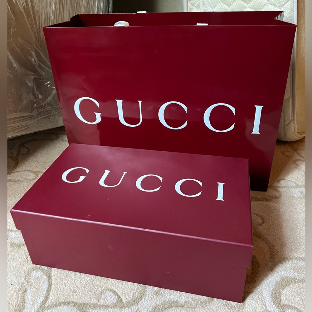 Gucci empty box. With shopping bag
